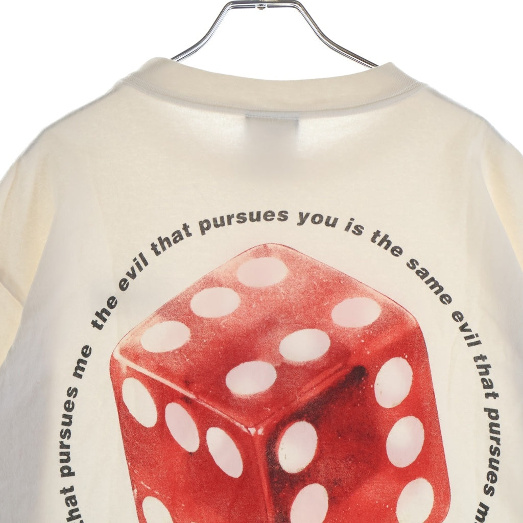 SAINT MICHAEL(セントマイケル) 23SS DICE TEE ダイスTシャツ 半袖カットソー Tシャツ サイコロ ホワイト SM-S23-0000-014