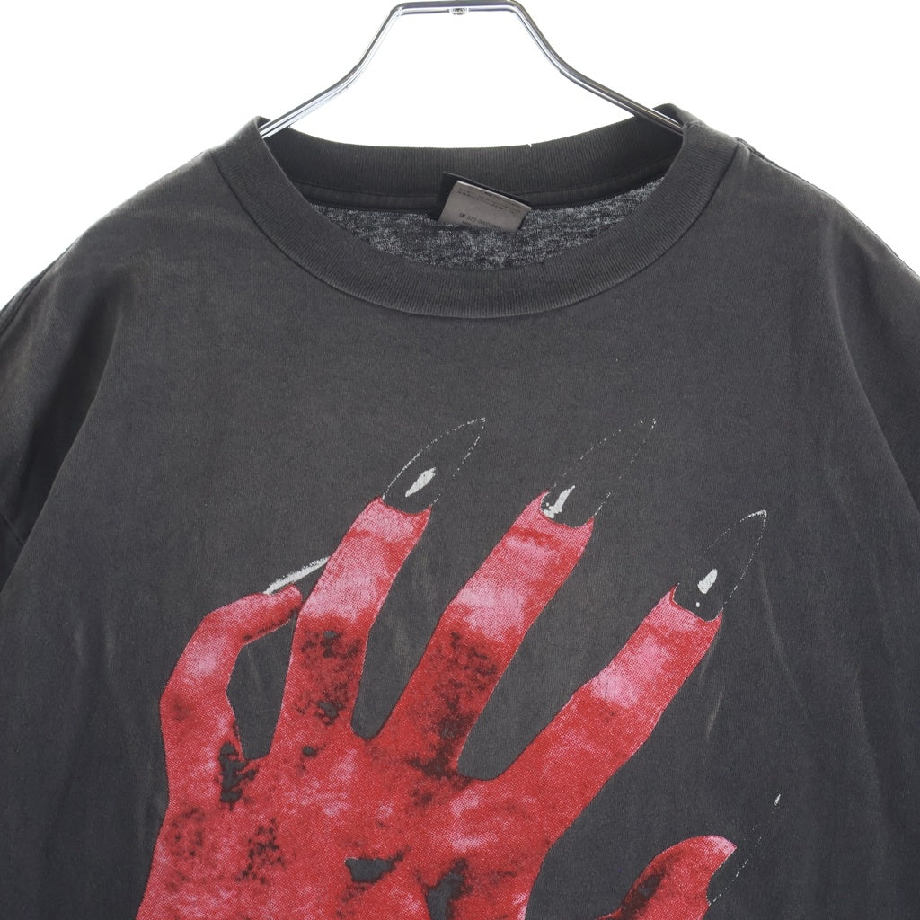 SAINT MICHAEL(セントマイケル) 23SS DEVIL HND TEE デビルハンド 半袖カットソー Tシャツ ブラック SM-S23-0000-003
