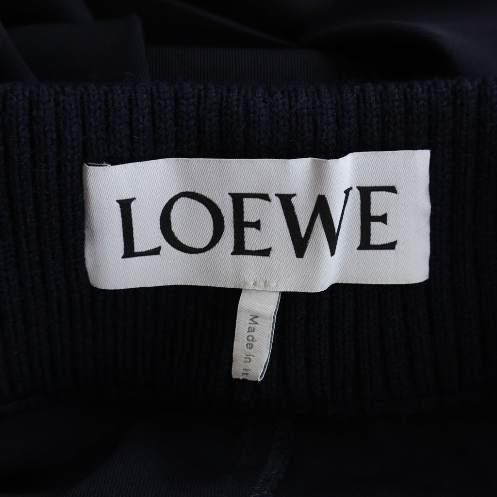 LOEWE(ロエベ) バックアナグラムパッチ リブウェスト スラックスパンツ H526Y04W87 ネイビー