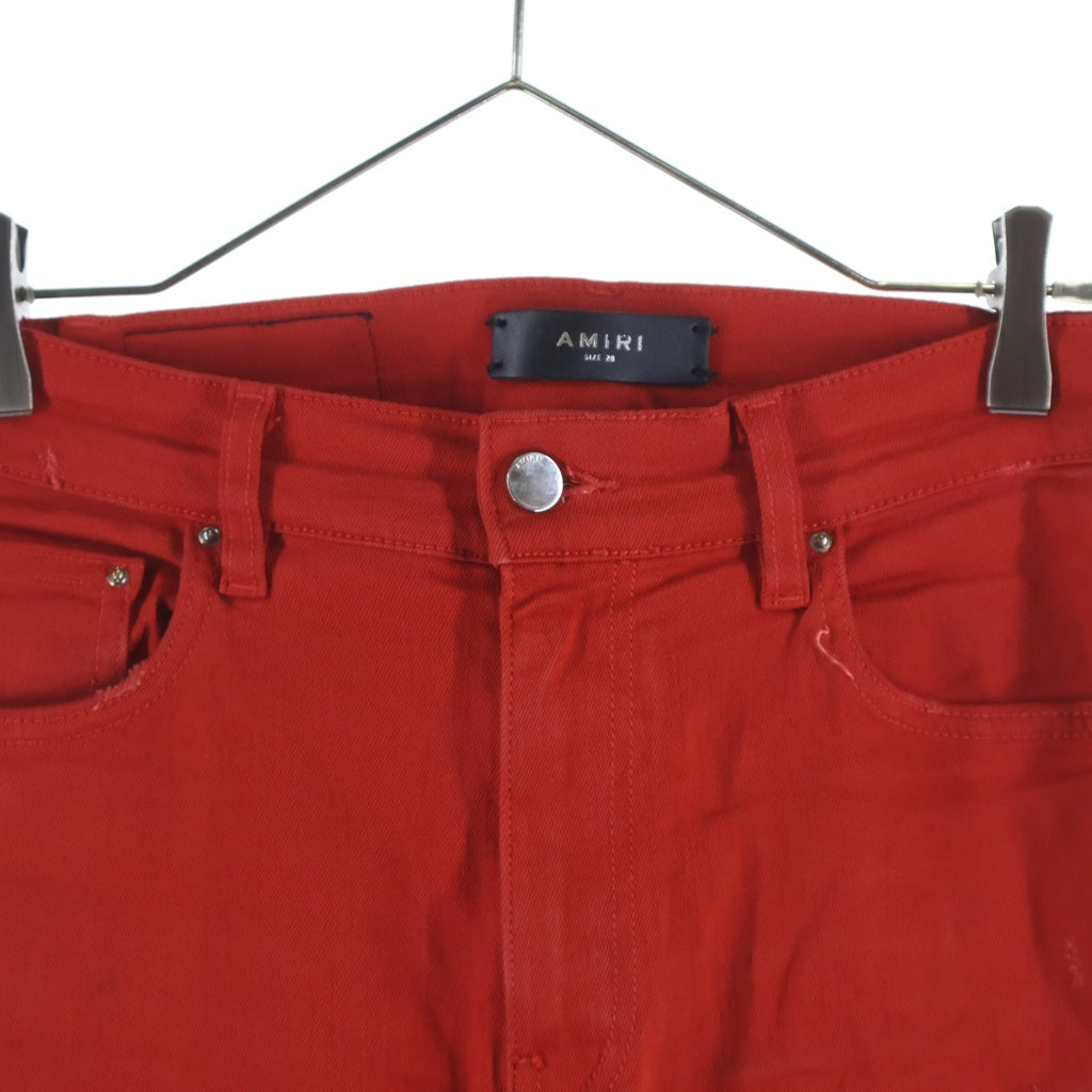AMIRI(アミリ) MX1 JEAN ダメージ加工 スキニーデニムパンツ レッド