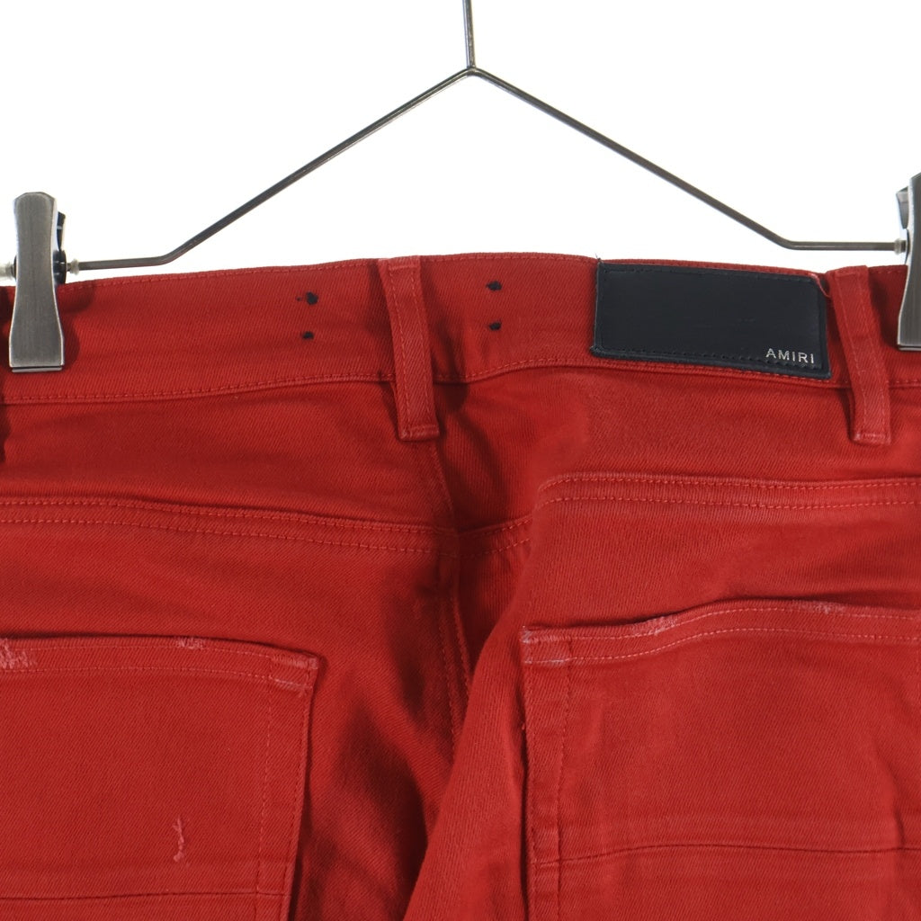 AMIRI(アミリ) MX1 JEAN ダメージ加工 スキニーデニムパンツ レッド