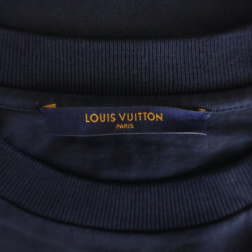 LOUIS VUITTON(ルイヴィトン) 21SS インサイドアウト 長袖カットソー バックネックタグ クルーネック ネイビーRM211Q JYN HIY46W