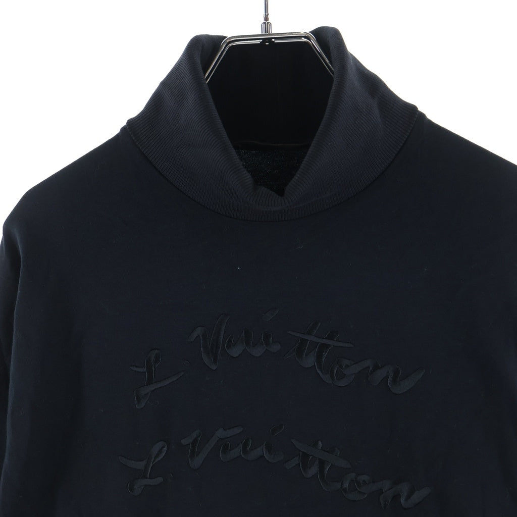 LOUIS VUITTON(ルイヴィトン) 22SS エンブロイダリータートルネック 長袖カットソー ブラック RM221M I05 HMY11W