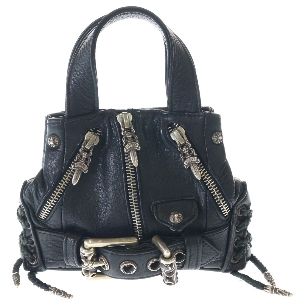 CHROME HEARTS(クロムハーツ) JJ DEAN MINI JJディーン ミニ レザーライダースハンドバッグ ブラック レディース