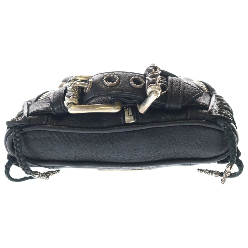 CHROME HEARTS(クロムハーツ) JJ DEAN MINI JJディーン ミニ レザーライダースハンドバッグ ブラック レディース
