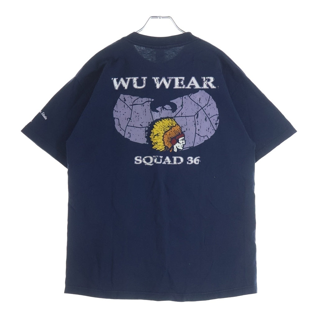 VINTAGE(ヴィンテージ) Wu-Tang Clan ウータンクラン WU WEAR 90s SQUAD 36 グラフィック 半袖Tシャツ カットソー ネイビー コットン
