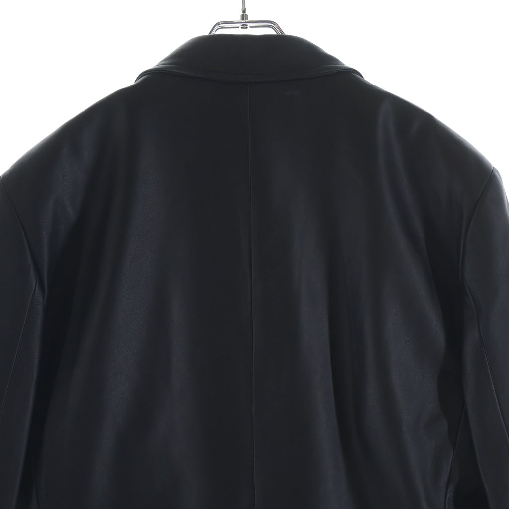 DOLCE & GABBANA(ドルチェアンドガッバーナ) 1B レザー テーラードジャケット ブラック ラムスキン 52