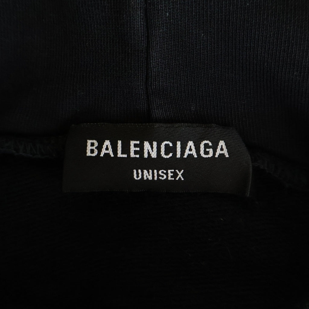 BALENCIAGA(バレンシアガ) ロゴ刺繍 スポーティーBロゴ プルオーバーパーカー ブラック 600583 TLVA1