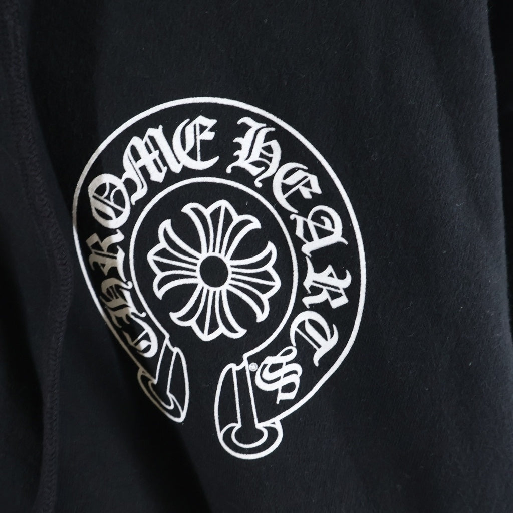 CHROME HEARTS(クロムハーツ) SWTSHRT HD ZIP 東京限定バックホースシュープリントダガージップパーカー フーディ ブラック