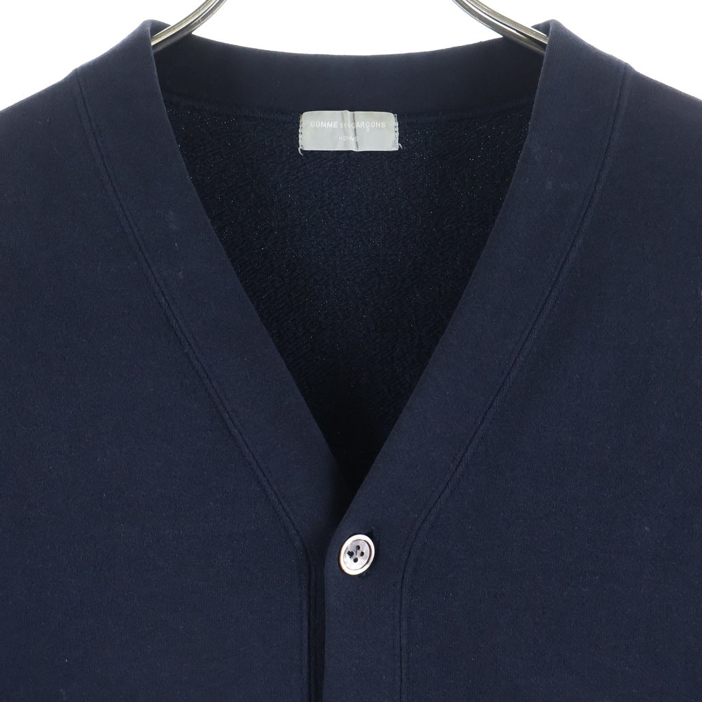 COMME des GARCONS HOMME(コムデギャルソンオム) 90s Back Logo Sweat Cardigan HT-080250 バックロゴ ヴィンテージ ウールカーディガン ネイビー