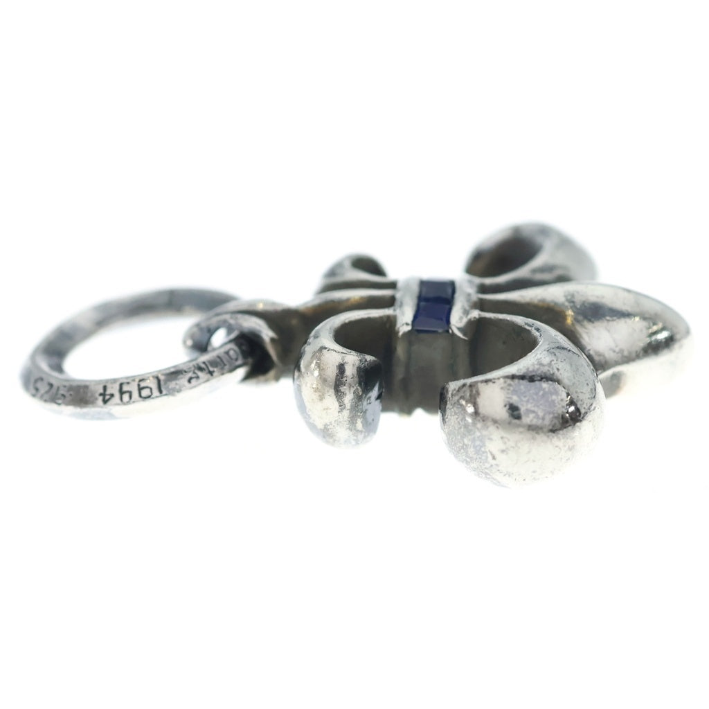 CHROME HEARTS(クロムハーツ) BS FLUER CHARM BSフレアチャーム サファイア シルバー ネックレストップ