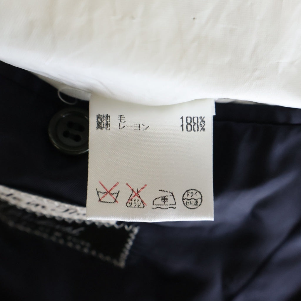 BELVEST(ベルベスト) Super 140's ストライプ ウール テーラードジャケット サイドベンツ A30170 スラックスパンツ セットアップスーツ ネイビー