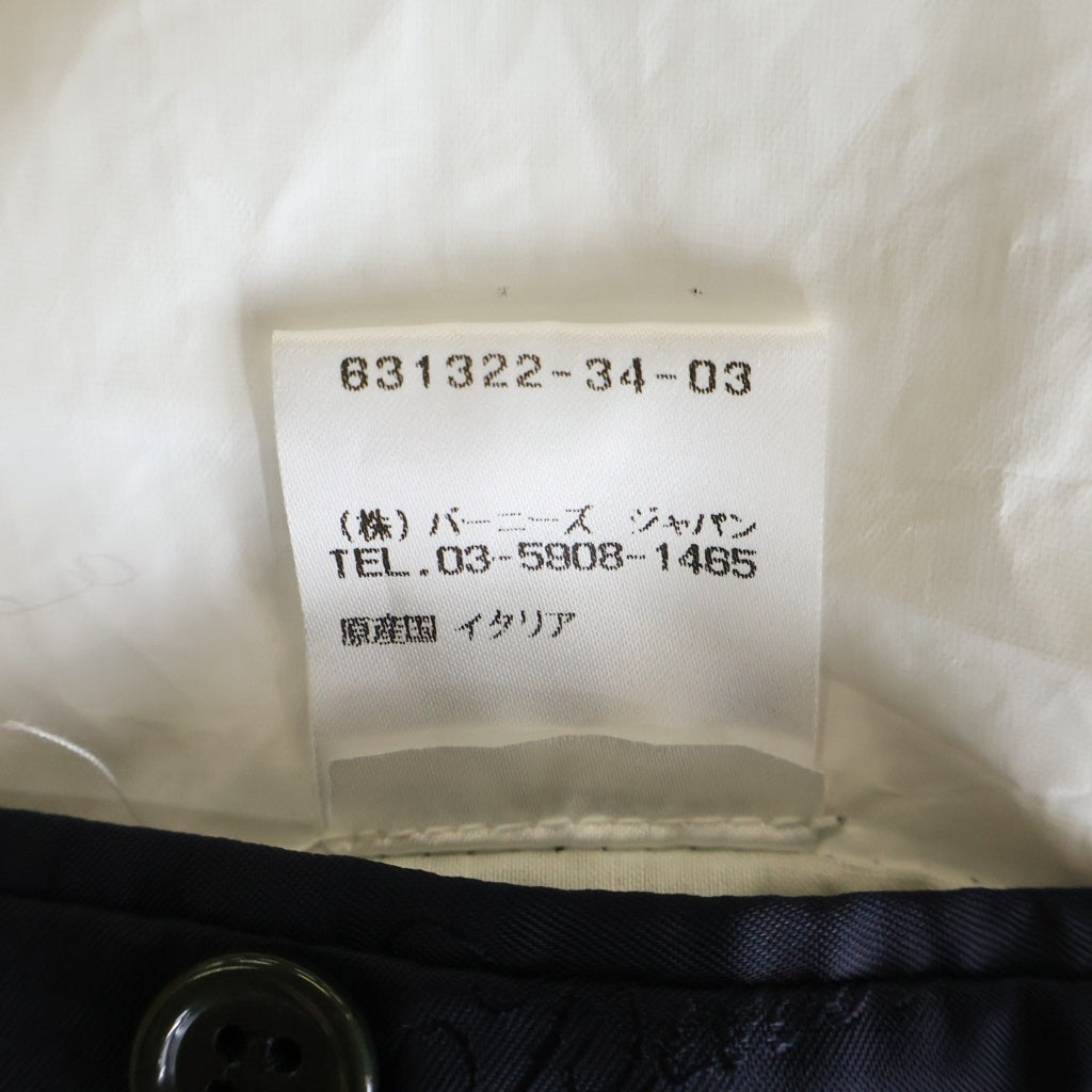 BELVEST(ベルベスト) Super 140's ストライプ ウール テーラードジャケット サイドベンツ A30170 スラックスパンツ セットアップスーツ ネイビー