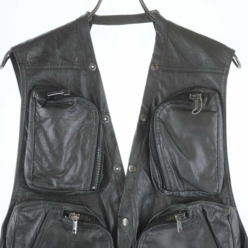 Rick Owens(リックオウエンス) 25SS Cargo Vest GUNMETAL RU01E5767-LBAM カーゴベスト シルバー