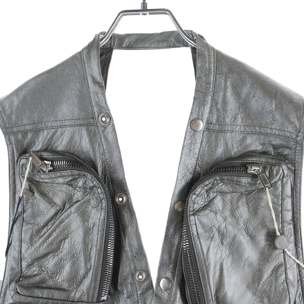 Rick Owens(リックオウエンス) 25SS Cargo Vest GUNMETAL RU01E5767-LBAM カーゴベスト シルバー