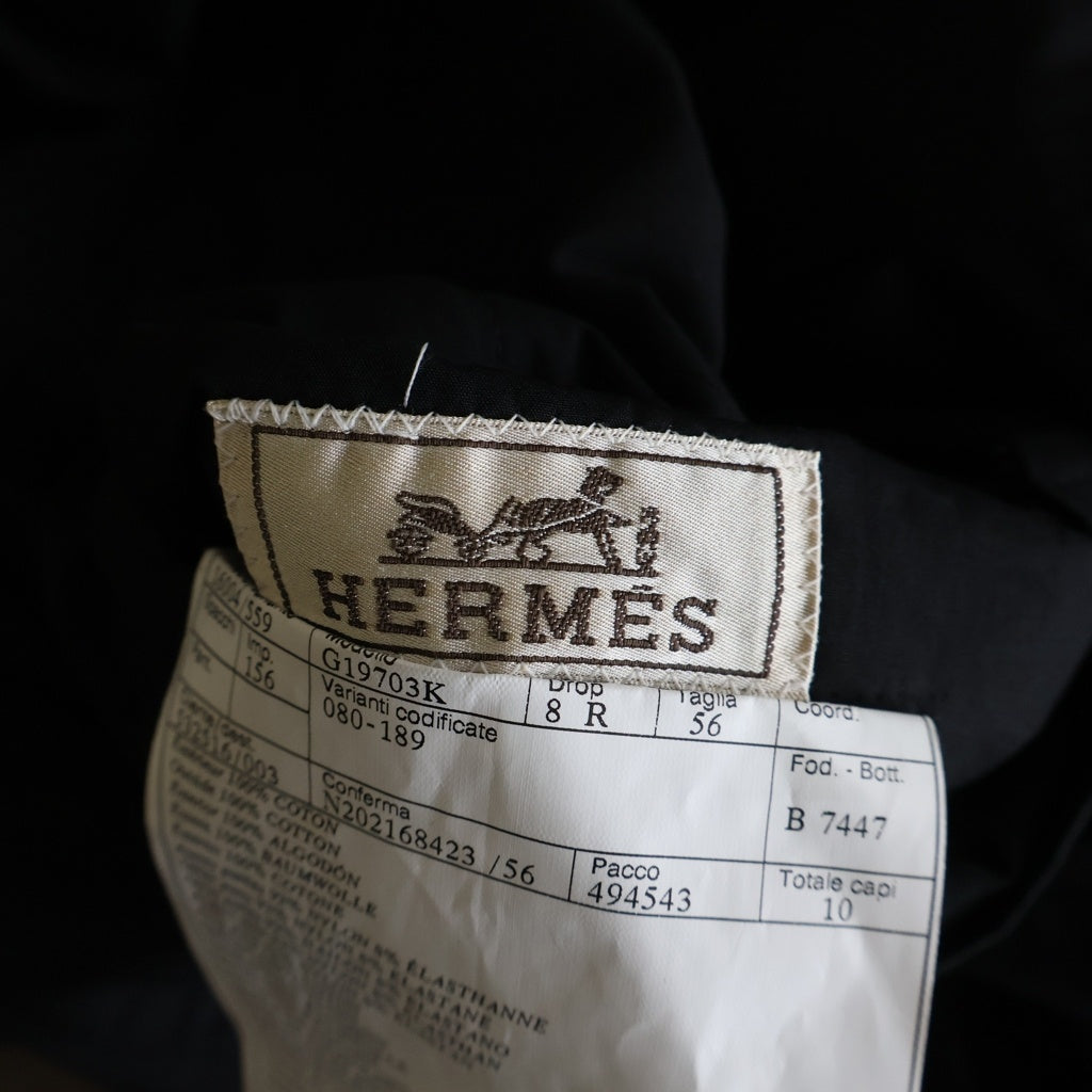 HERMES(エルメス) リバーシブル マルチポケット テーラードジャケット ナイロン ブラック G197003K