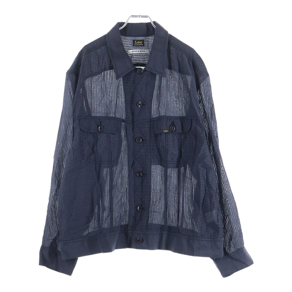 seven by seven(セブン バイ セブン) ×LEE SHEER COWBOY JACKET シアー カウボーイ ジャケット 長袖シャツ ブラック 800-6125040