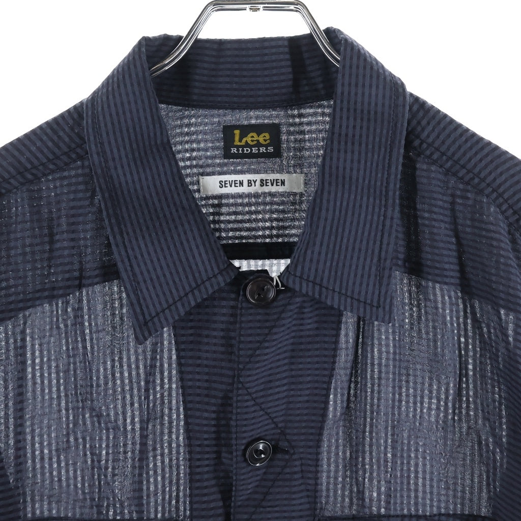 seven by seven(セブン バイ セブン) ×LEE SHEER COWBOY JACKET シアー カウボーイ ジャケット 長袖シャツ ブラック 800-6125040