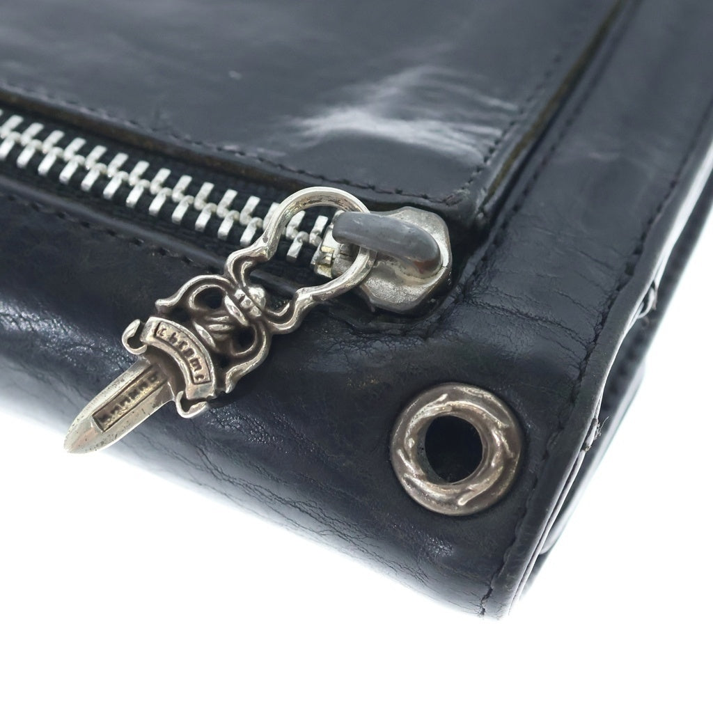 CHROME HEARTS(クロムハーツ) WAVE ウェーブ レザーウォレット 財布 ブラック