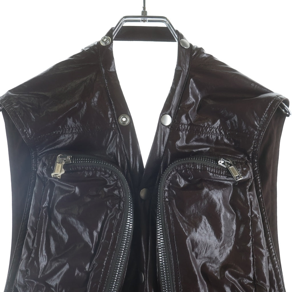 Rick Owens(リックオウエンス) 25SS Cargo Vest RU01E5767-MCT コーティング加工 カーゴベスト ブラウン