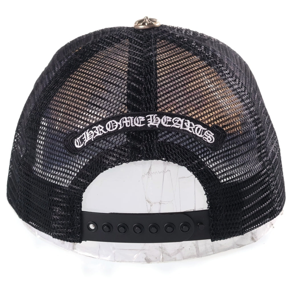 CHROME HEARTS(クロムハーツ) Tricolor Triple Cross Patch Trucker Cap トリプルクロスパッチ トラッカーキャップ メッシュ ブラック