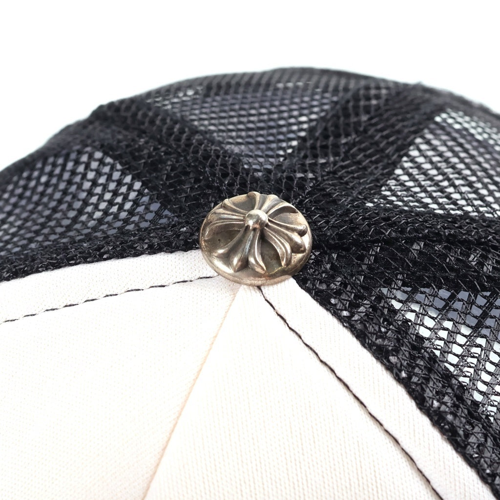 CHROME HEARTS(クロムハーツ) Tricolor Triple Cross Patch Trucker Cap トリプルクロスパッチ トラッカーキャップ メッシュ ブラック