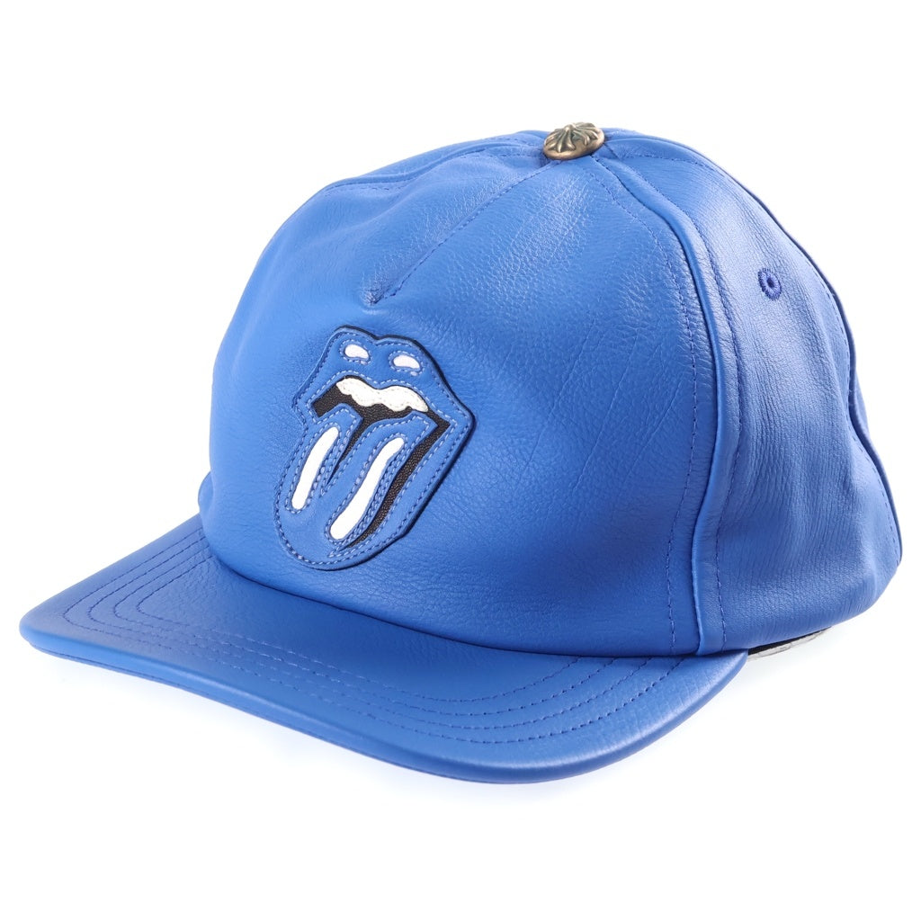 CHROME HEARTS(クロムハーツ) Rolling Stones Leather cap ローリングストーン レザーキャップ ブルー