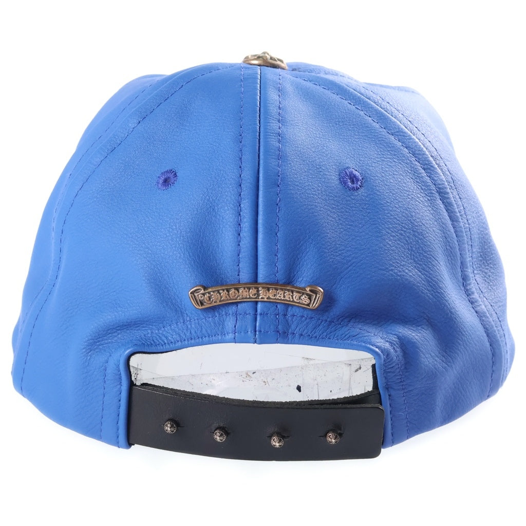 CHROME HEARTS(クロムハーツ) Rolling Stones Leather cap ローリングストーン レザーキャップ ブルー