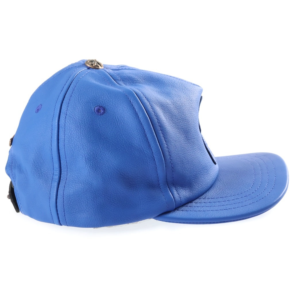 CHROME HEARTS(クロムハーツ) Rolling Stones Leather cap ローリングストーン レザーキャップ ブルー