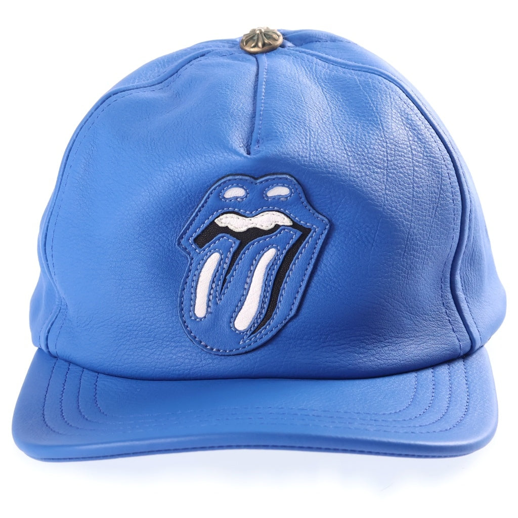CHROME HEARTS(クロムハーツ) Rolling Stones Leather cap ローリングストーン レザーキャップ ブルー