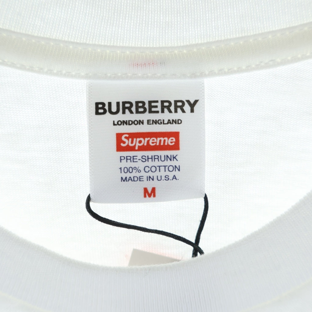SUPREME(シュプリーム) ×BURBERRY 22SS Box Logo Tee バーバリー ボックスロゴ 半袖Tシャツ カットソー ホワイト