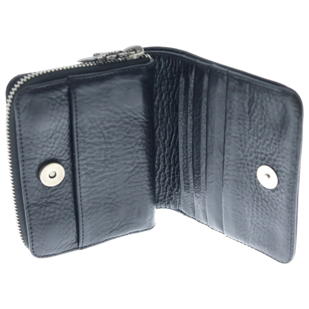 CHROME HEARTS(クロムハーツ) SQ ZIP BILL スクエアジップビル レザーウォレット 財布 ブラック BCA376