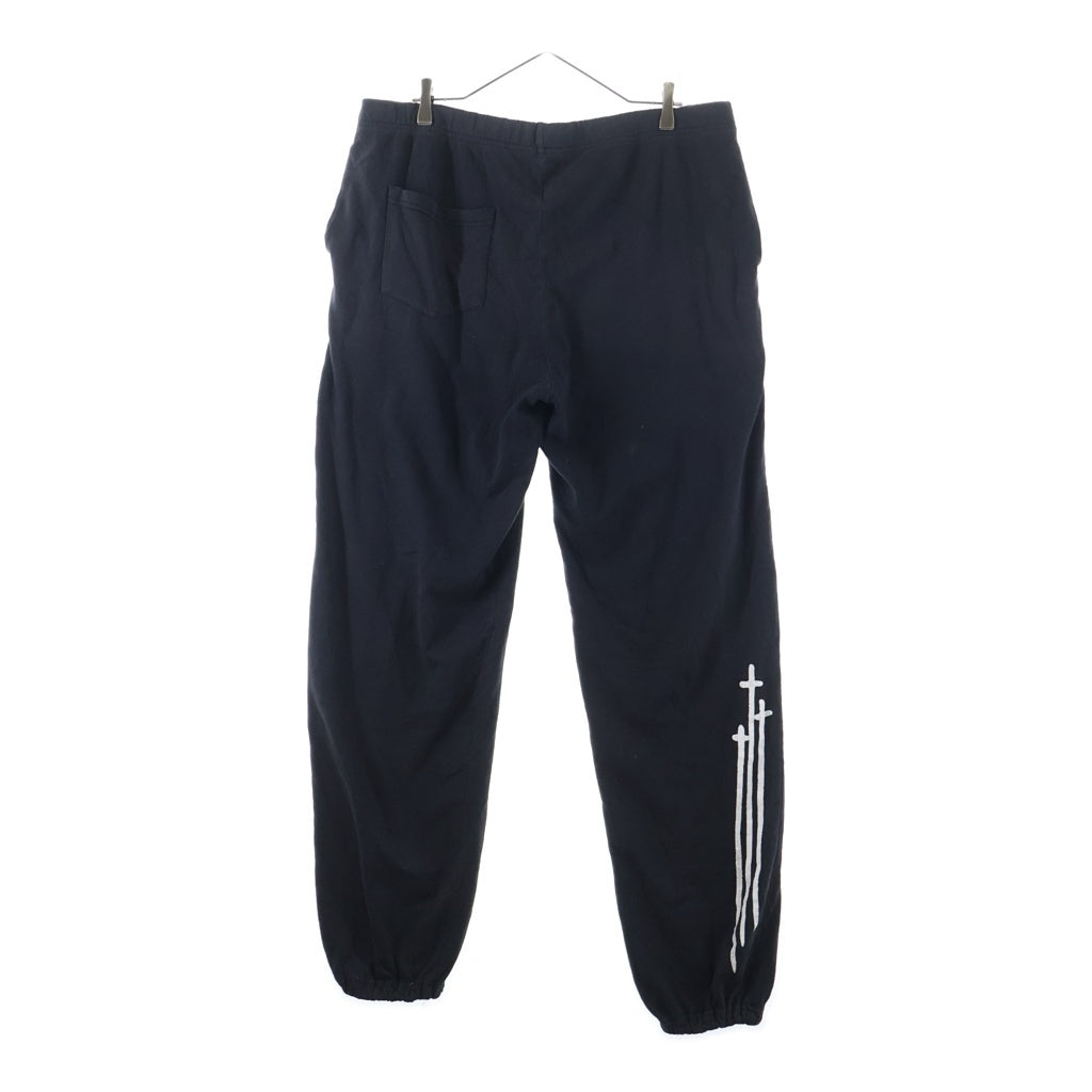 CHROME HEARTS(クロムハーツ) RS3 Cross Vertical Logo Sweat Pants Size XL クロムハーツ RS3クロス ヴァーティカルロゴ スウェットパンツ ブラック