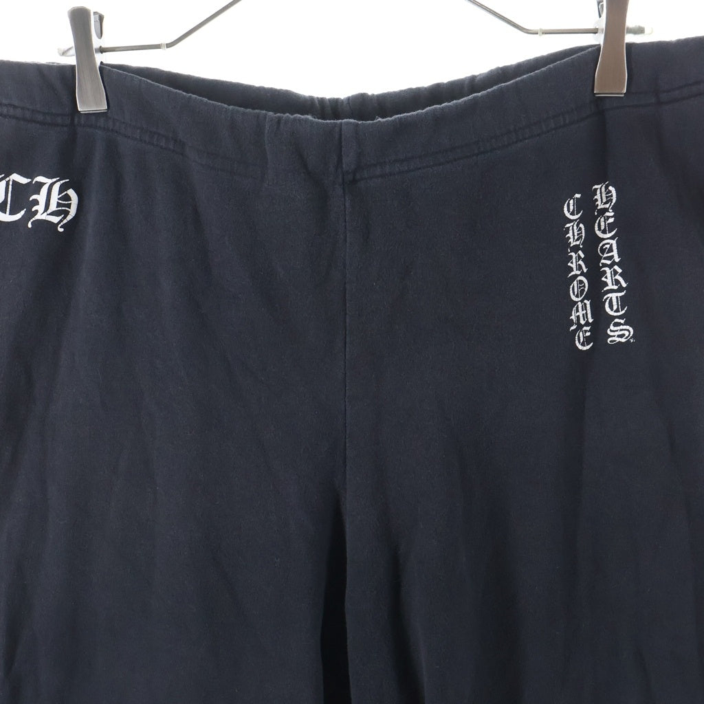 CHROME HEARTS(クロムハーツ) RS3 Cross Vertical Logo Sweat Pants Size XL クロムハーツ RS3クロス ヴァーティカルロゴ スウェットパンツ ブラック
