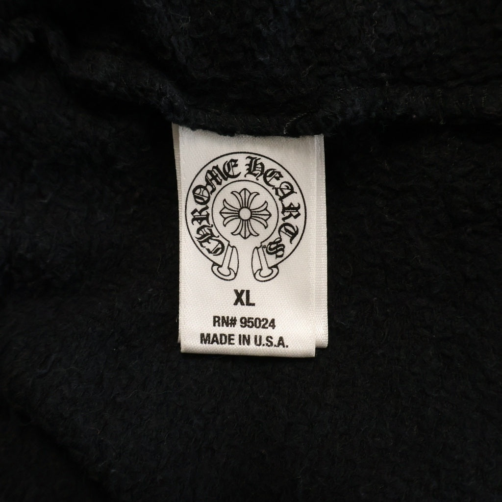 CHROME HEARTS(クロムハーツ) RS3 Cross Vertical Logo Sweat Pants Size XL クロムハーツ RS3クロス ヴァーティカルロゴ スウェットパンツ ブラック