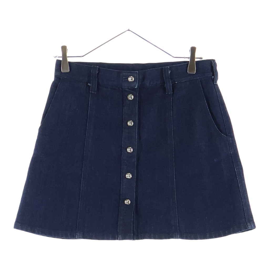 CHROME HEARTS(クロムハーツ) Cross Ball Button Denim Skirt クロスボールボタン デニムスカート インディゴ レディース