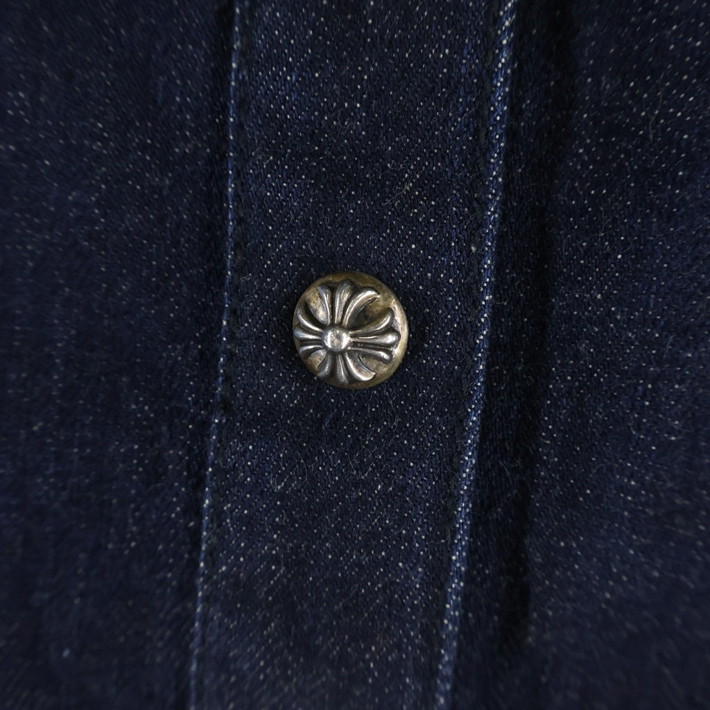 CHROME HEARTS(クロムハーツ) Cross Ball Button Denim Skirt クロスボールボタン デニムスカート インディゴ レディース