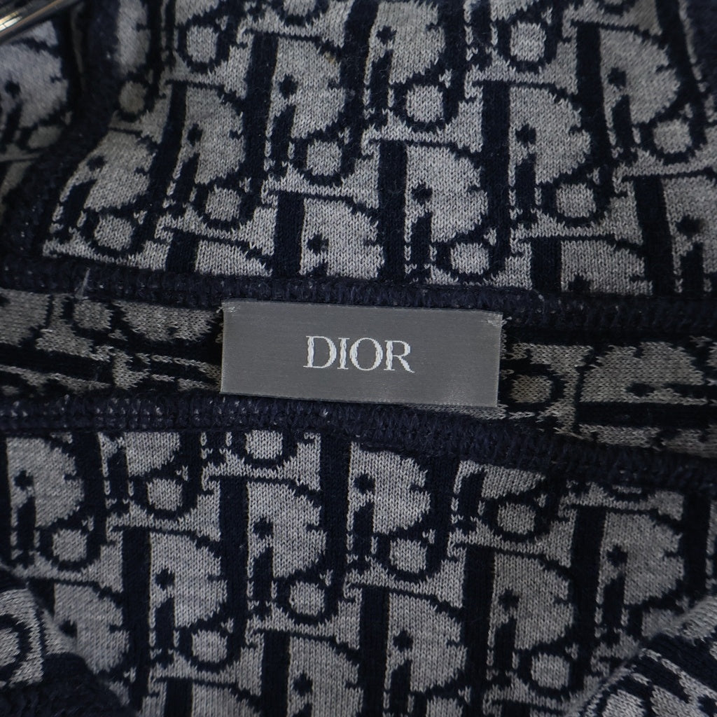 Christian Dior(クリスチャンディオール) 21AW ロゴ オブリーク トラックジャケット ジップアップ パーカー ネイビー 113M221AT225