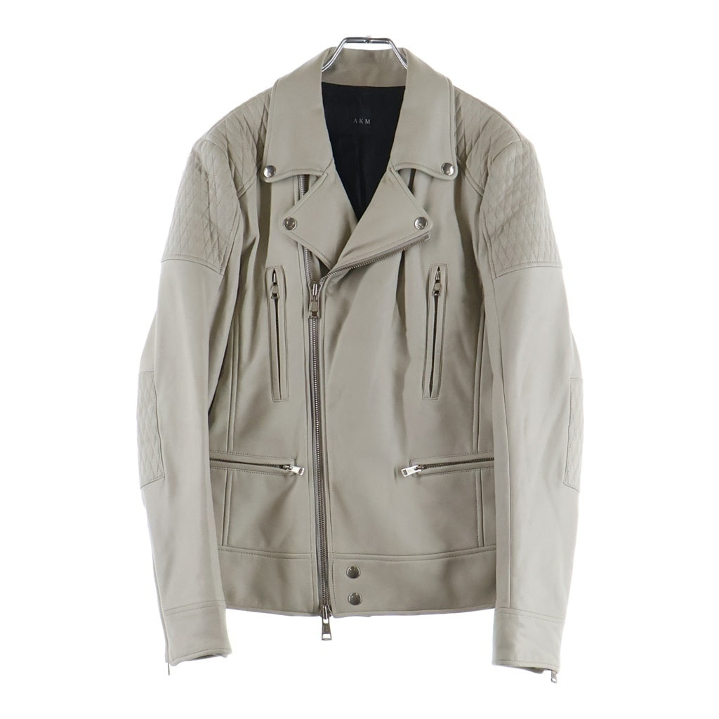 AKM(エーケーエム) 16SS DIA QUILTING RIDERS JACKET ダイアキルティング ライダース ダブルライダース ラムレザー B118-LMB001