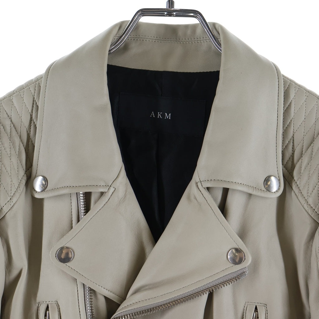 AKM(エーケーエム) 16SS DIA QUILTING RIDERS JACKET ダイアキルティング ライダース ダブルライダース ラムレザー B118-LMB001