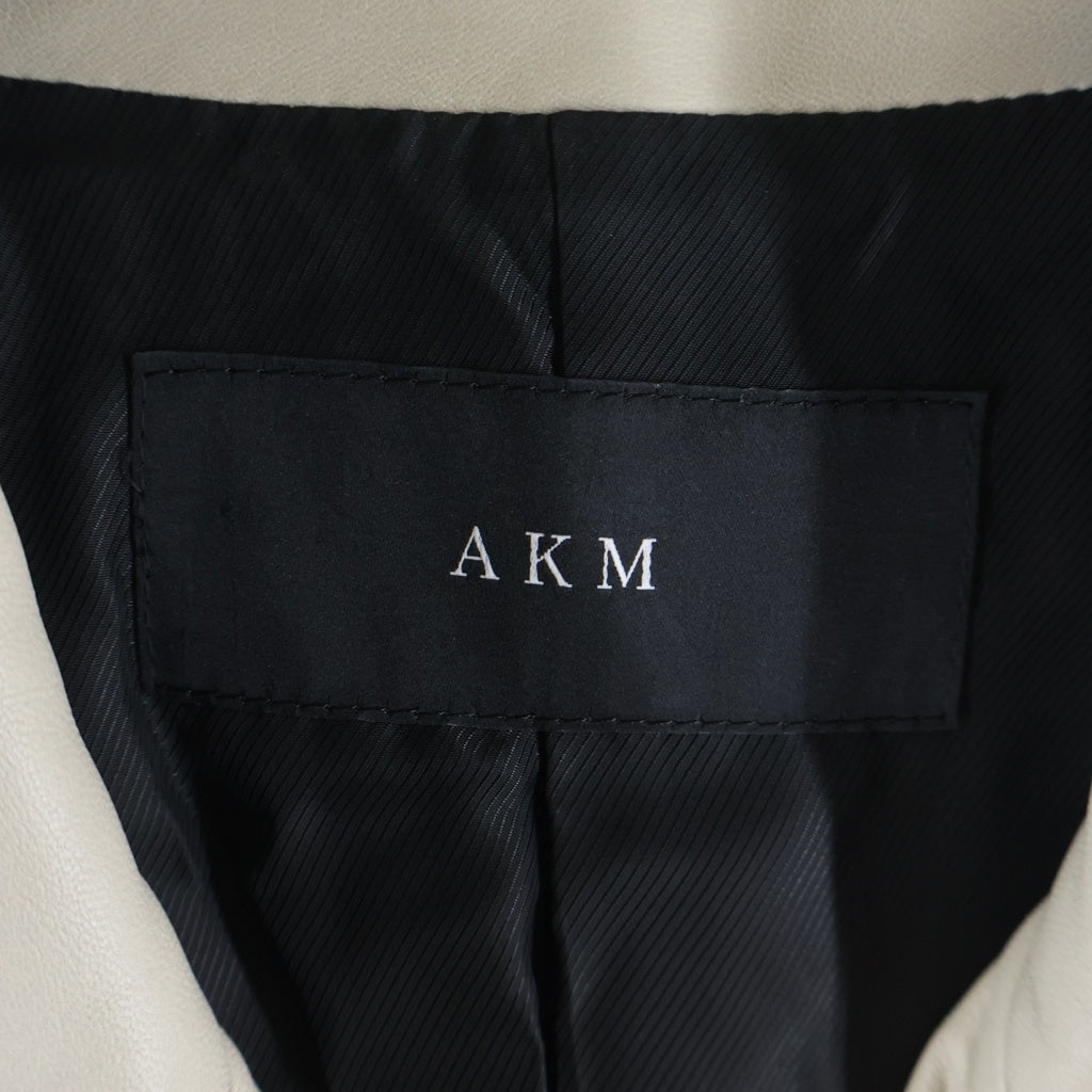 AKM(エーケーエム) 16SS DIA QUILTING RIDERS JACKET ダイアキルティング ライダース ダブルライダース ラムレザー B118-LMB001
