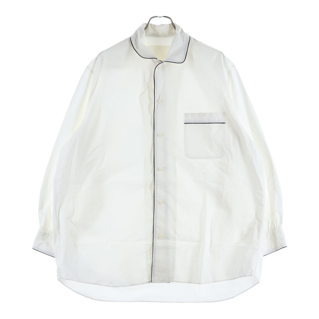 NO BRAND(ノーブランド) nonnotte ノノット 26SS Clear Heavy Broadcloth Dormeuse Shirt ドルムーズ 長袖シャツ ホワイト