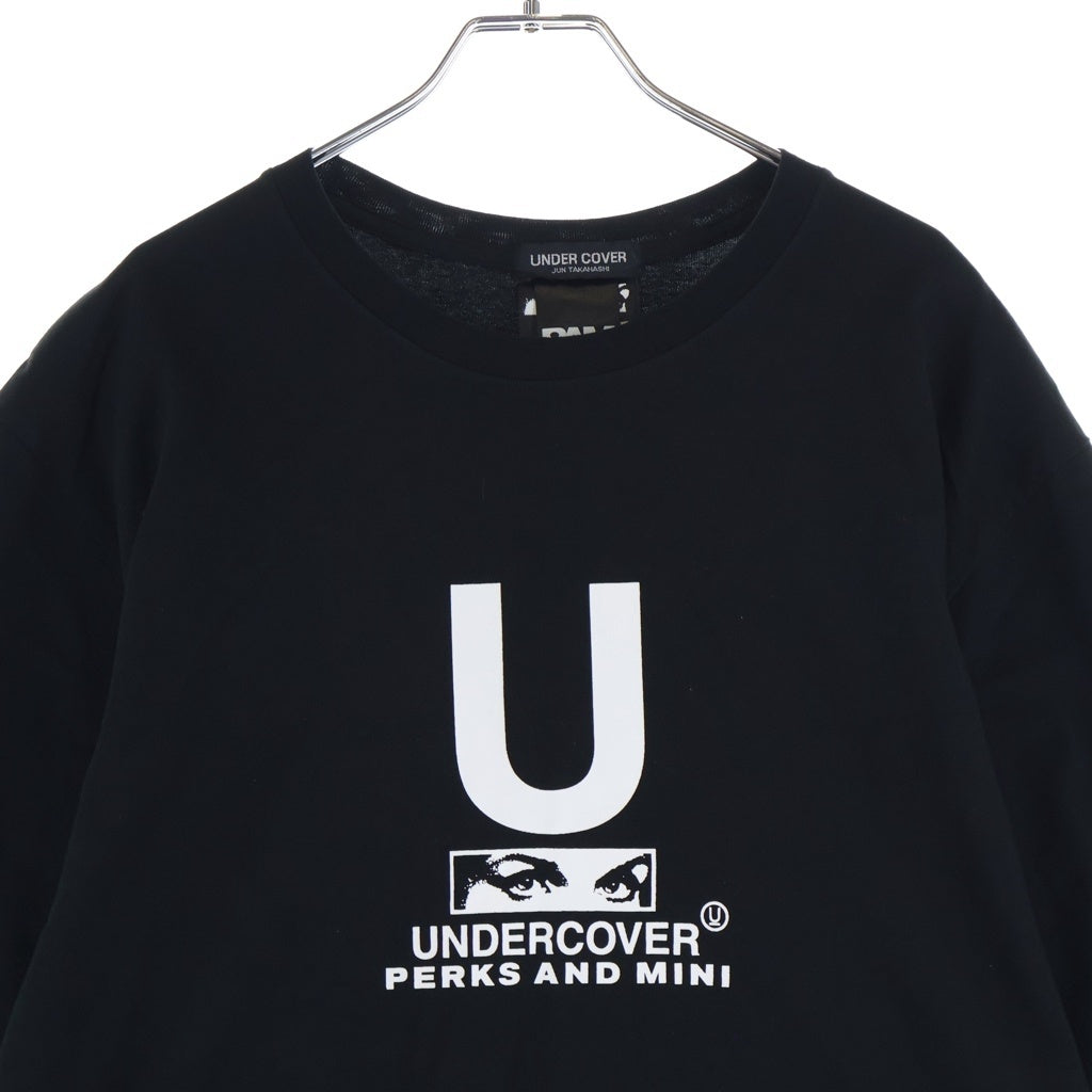 UNDERCOVER(アンダーカバー) ×PERKS AND MINI フロントUロゴ 半袖Tシャツ カットソー ブラック OTZ3808