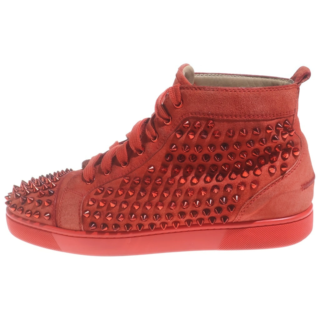 CHRISTIAN LOUBOUTIN(クリスチャンルブタン) スパイク フルスタッズ ハイカット スニーカー シューズ レッド
