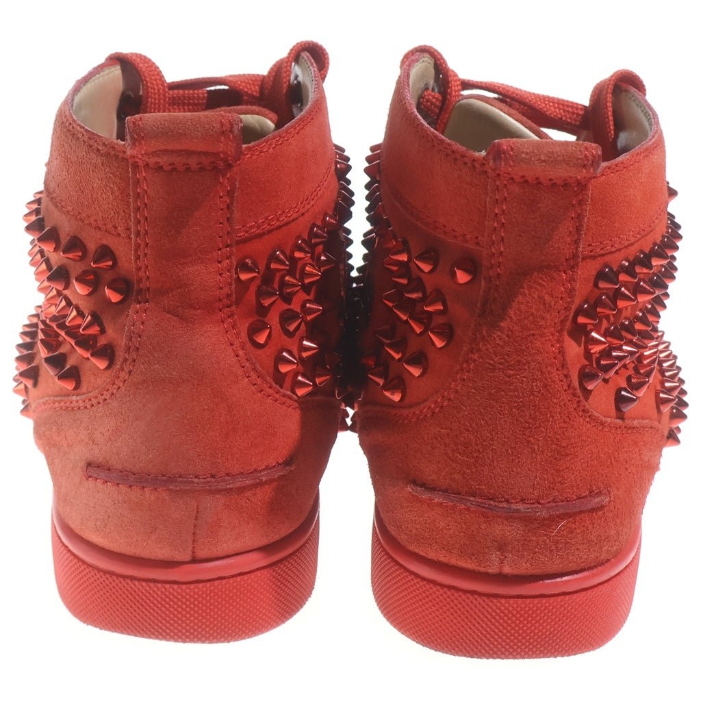 CHRISTIAN LOUBOUTIN(クリスチャンルブタン) スパイク フルスタッズ ハイカット スニーカー シューズ レッド