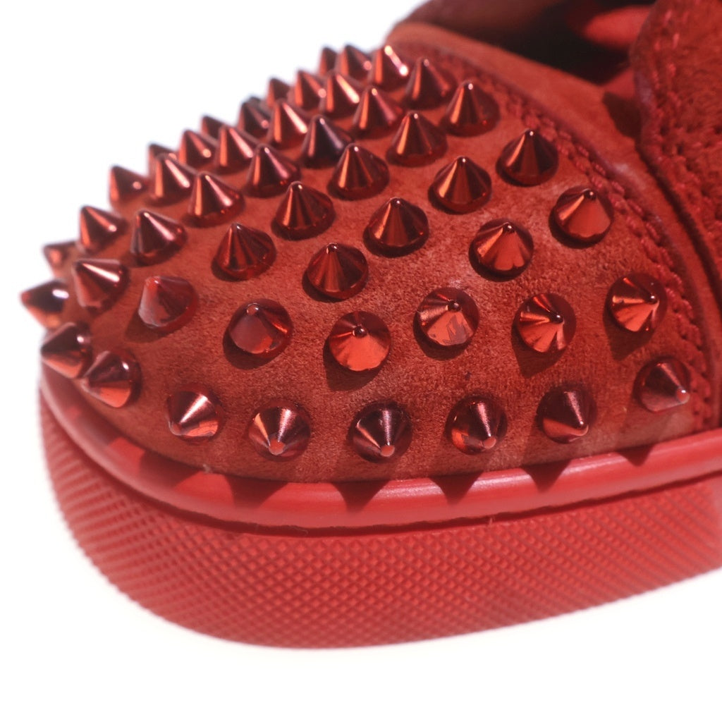 CHRISTIAN LOUBOUTIN(クリスチャンルブタン) スパイク フルスタッズ ハイカット スニーカー シューズ レッド
