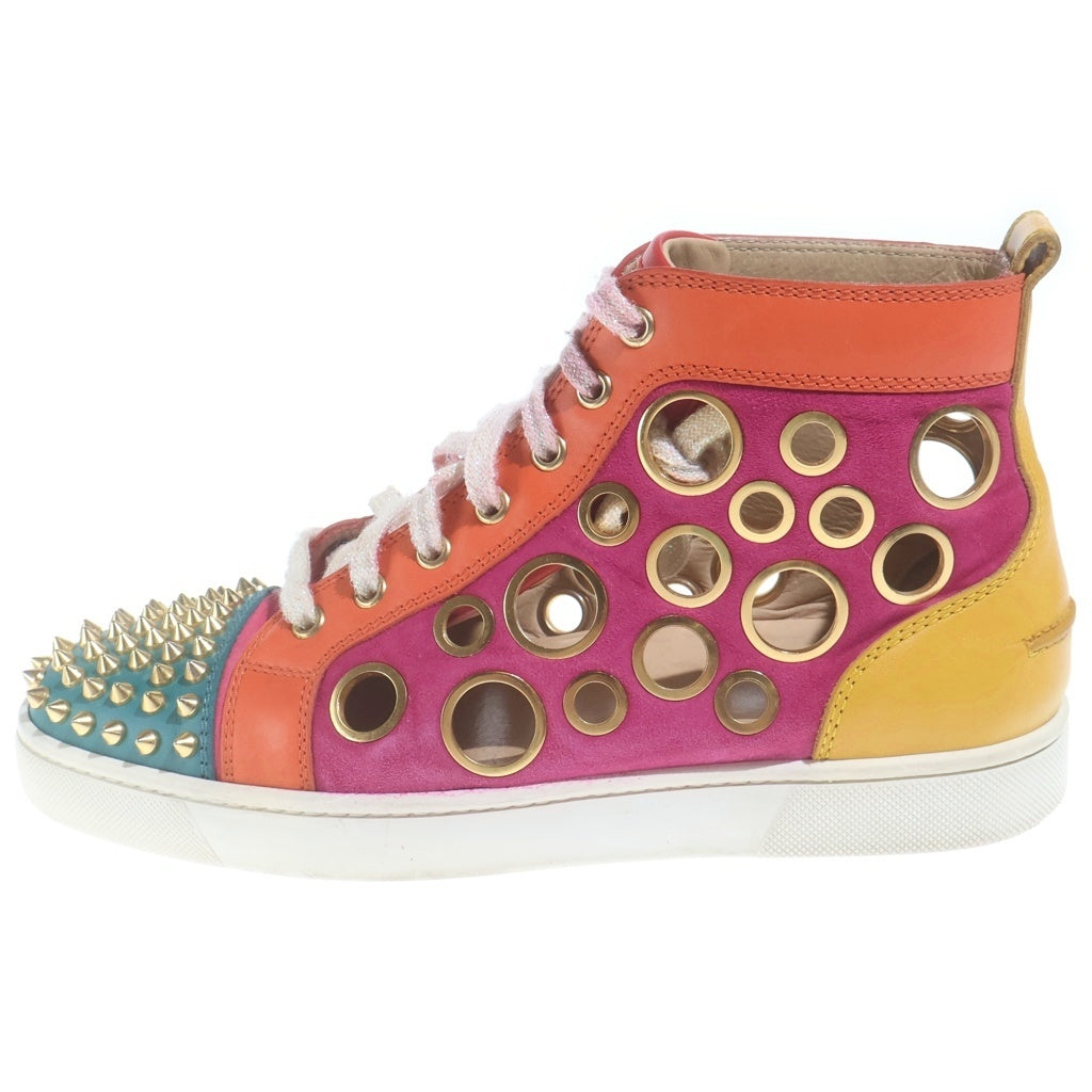 CHRISTIAN LOUBOUTIN(クリスチャンルブタン) スパイクスタッズ スエード ハイカットスニーカー シューズ マルチ