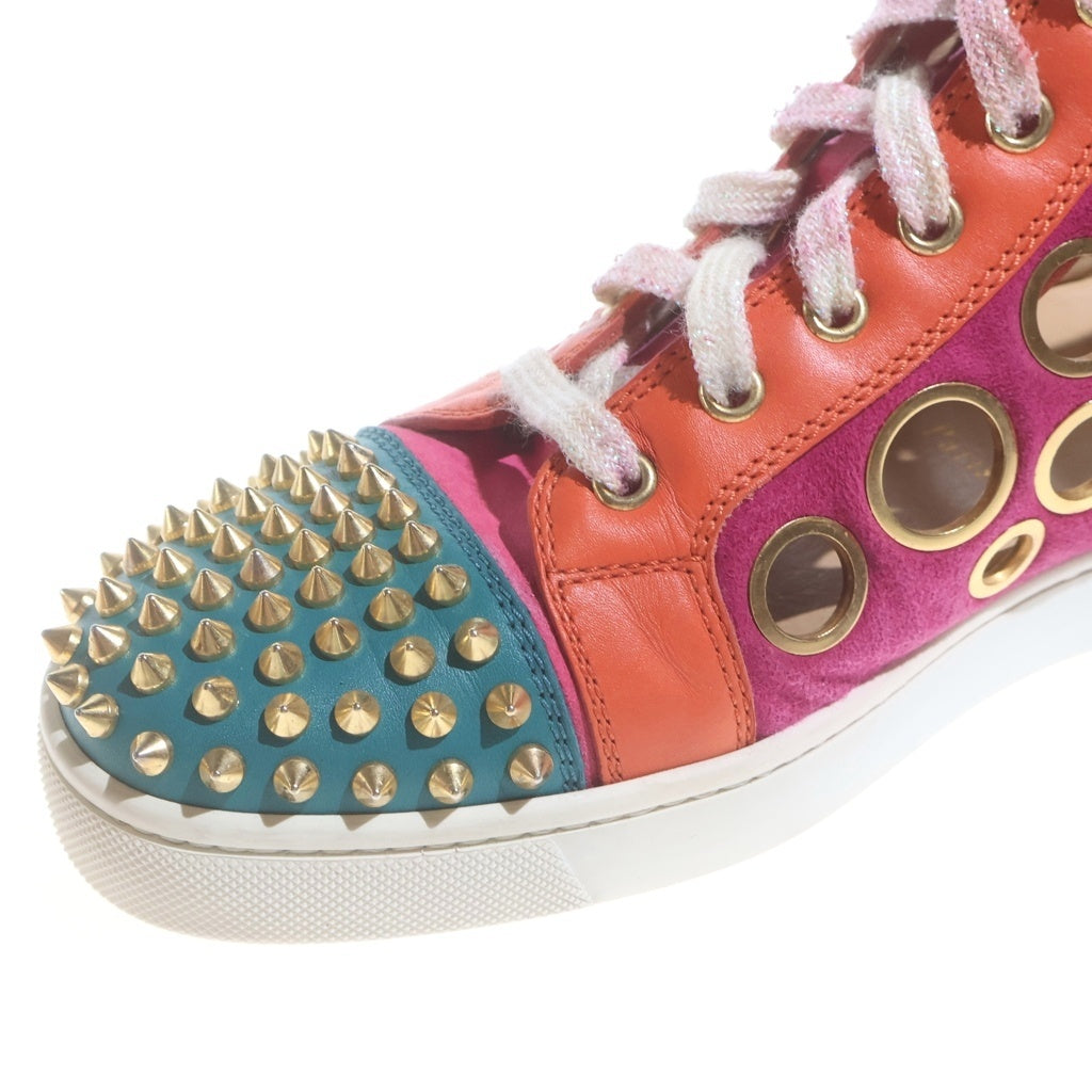 CHRISTIAN LOUBOUTIN(クリスチャンルブタン) スパイクスタッズ スエード ハイカットスニーカー シューズ マルチ