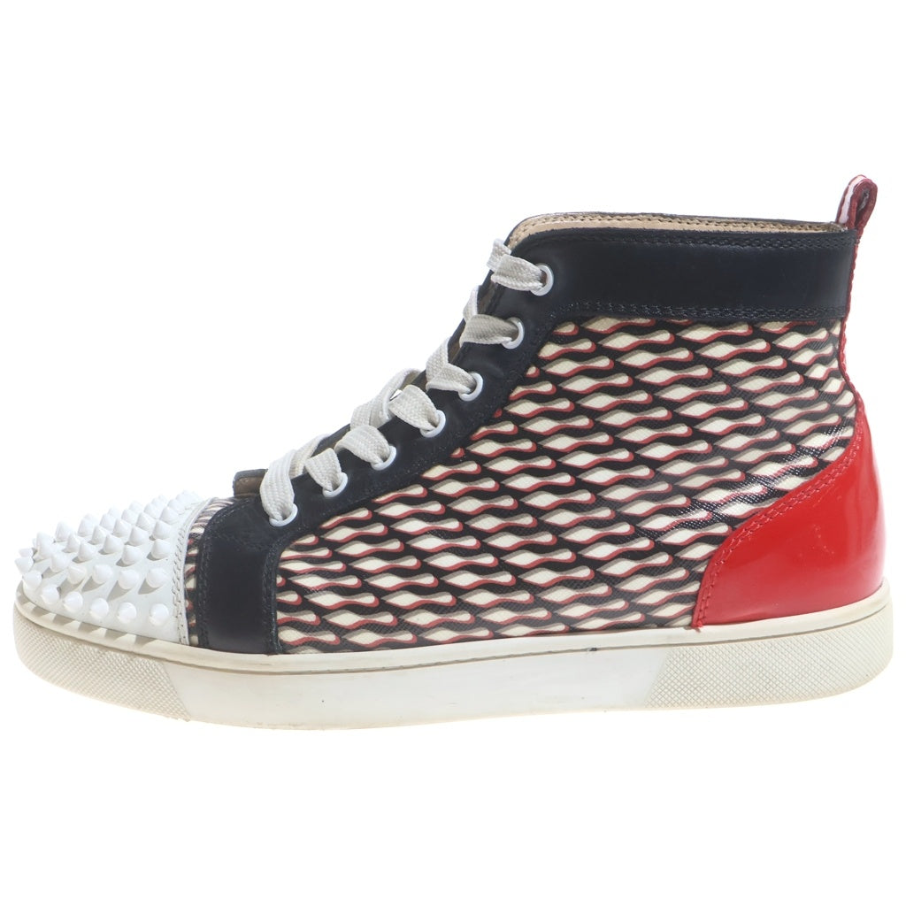 CHRISTIAN LOUBOUTIN(クリスチャンルブタン) スパイクスタッズ まだら模様 ハイカットスニーカー シューズ マルチ