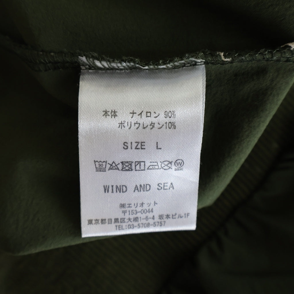 WIND AND SEA(ウィンダンシー) 20SS NYLON PULLOVER WDS-20S2-TPS-01 ナイロン プルオーバー 半袖Tシャツ グリーン